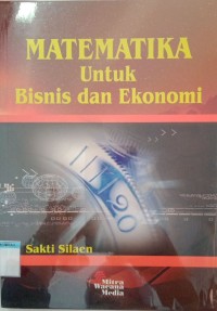 MATEMATIKA UNTUK BISNIS DAN EKONOMI