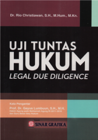Uji tuntas hukum legal due diligence
