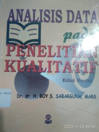 Image of Analisis Data Pada Penelitian Kualitatif Edisi Revisi