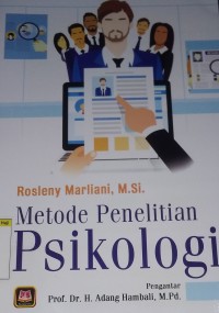 Image of Metode penelitian psikologi
