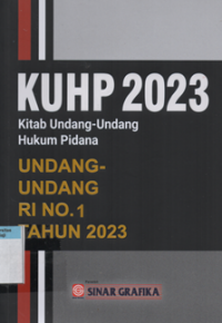 Image of KUHP 2023 Kitab undang-undang hukum pidana