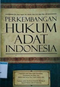 Image of PERKEMBANGAN HUKUM ADAT INDONESIA