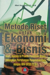 Image of METODE RISET UNTUK EKONOMI & BISNIS