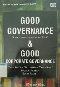 Image of Good governance kepemerintahan yang baik & good corporate governance bag.1