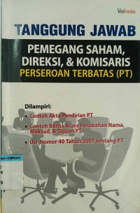 Image of tanggung jawab pemegang saham, direksi, & komisaris perseroan terbatas