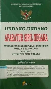 Image of Undang-undang Aparatur Sipil Negara No.5 Thn 2014