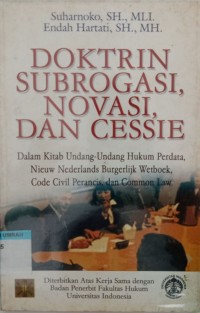 Image of Doktrin, Subrogasi, Novasi, dan Cessie