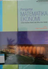 Image of Pengantar matematika ekonomi jilid 2