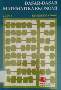 Image of Dasar-dasar matematika ekonomi jilid 2
