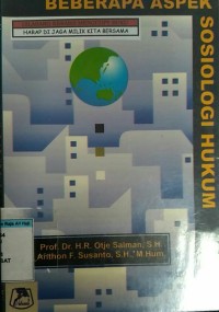 Image of Beberapa aspek sosiologi hukum
