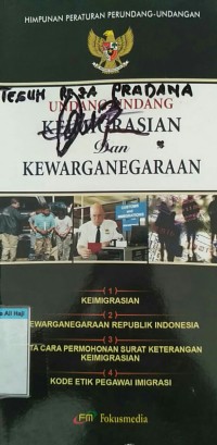 Image of Undang-undang Keimigrasian dan Kewarganegaraan