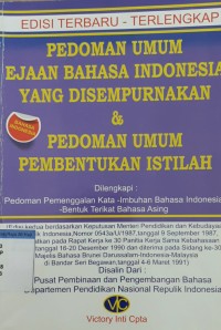 Image of Pedoman umum ejaan bahasa Indonesia & pedoman umum pembentukan istilah