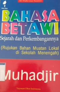 Image of BAHASA BETAWI SEJARAH DAN PERKEMBANGANNYA